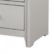 Broy Nightstand | 2 Drawers | Crystal Knobs | Champagne Gray Wood 25’’ BM339300