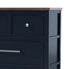 Tela Tall Dresser Chest | 5 Drawers | Metal Handles | Blue Solid Pinewood BM339301