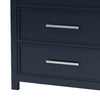 Tela Tall Dresser Chest | 5 Drawers | Metal Handles | Blue Solid Pinewood BM339301