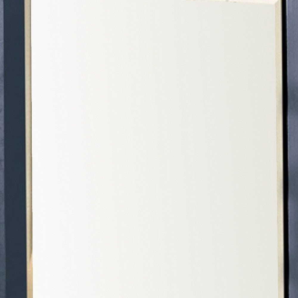 Tela 36’’ Dresser Mirror | Blue Pinewood Frame | Dark Brown Top BM339303