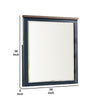 Tela 36’’ Dresser Mirror | Blue Pinewood Frame | Dark Brown Top BM339303
