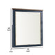 Tela 36’’ Dresser Mirror | Blue Pinewood Frame | Dark Brown Top BM339303