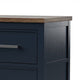 Tela Nightstand | 2 Drawers | Metal Handles | 25’’ Blue Solid Pinewood BM339304