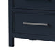 Tela Nightstand | 2 Drawers | Metal Handles | 25’’ Blue Solid Pinewood BM339304