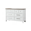 Tela Wide Dresser | 8 Drawers w Metal Handles | White Pinewood BM339305