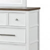 Tela Wide Dresser | 8 Drawers w Metal Handles | White Pinewood BM339305