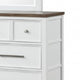 Tela Wide Dresser | 8 Drawers w Metal Handles | White Pinewood BM339305