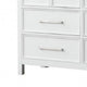 Tela Wide Dresser | 8 Drawers w Metal Handles | White Pinewood BM339305