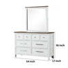 Tela Wide Dresser | 8 Drawers w Metal Handles | White Pinewood BM339305