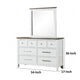 Tela Wide Dresser | 8 Drawers w Metal Handles | White Pinewood BM339305