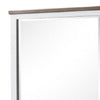 Tela Dresser Mirror | White Pinewood Frame | Dark Brown Top | 36’’ BM339306