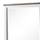 Tela Dresser Mirror | White Pinewood Frame | Dark Brown Top | 36’’ BM339306