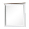 Tela Dresser Mirror | White Pinewood Frame | Dark Brown Top | 36’’ BM339306
