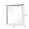 Tela Dresser Mirror | White Pinewood Frame | Dark Brown Top | 36’’ BM339306