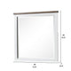 Tela Dresser Mirror | White Pinewood Frame | Dark Brown Top | 36’’ BM339306