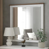 Tela Dresser Mirror | White Pinewood Frame | Dark Brown Top | 36’’ BM339306