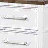 Tela Nightstand | 2 Drawers | Metal Handles | 25’’ | White Pinewood BM339307