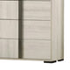 Hyao Tall Dresser Chest | 5 Drawers w Chrome Handles | White Wash Veneer BM339308