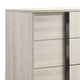 Hyao Wide Dresser | 6 Drawers w Chrome Handles | White Wash Veneer BM339309