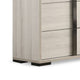 Hyao Wide Dresser | 6 Drawers w Chrome Handles | White Wash Veneer BM339309