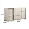 Hyao Wide Dresser | 6 Drawers w Chrome Handles | White Wash Veneer BM339309