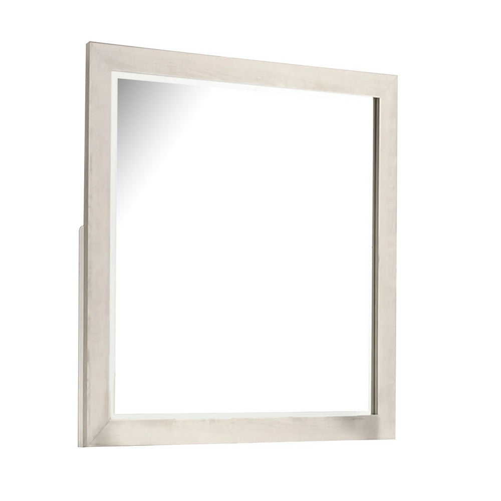 Hyao Dresser Mirror | White Wash Veneer | 38’’ Square Frame BM339310