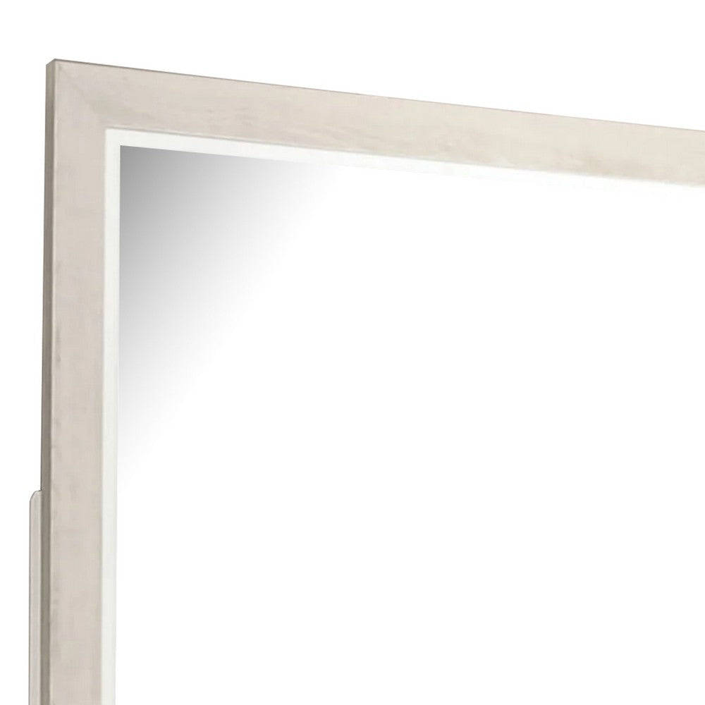 Hyao Dresser Mirror | White Wash Veneer | 38’’ Square Frame BM339310