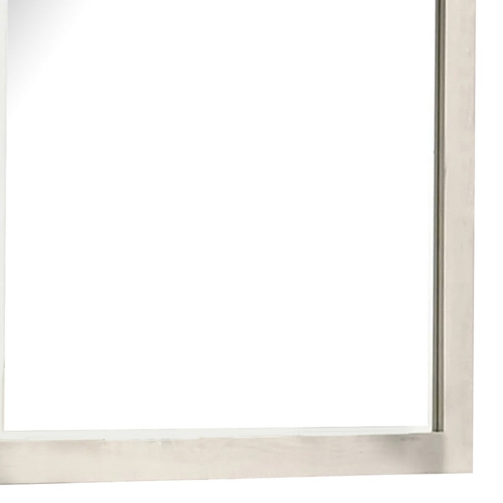 Hyao Dresser Mirror | White Wash Veneer | 38’’ Square Frame BM339310