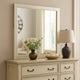 Hyao Dresser Mirror | White Wash Veneer | 38" Square Frame