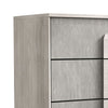 Nomi Tall Dresser Chest | 5 Drawers and Melamine Top | Stone Gray Front BM339312