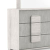 Nomi Wide Dresser | 6 Drawers and Melamine Top | Stone Gray Front BM339313