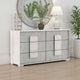 Nomi Wide Dresser | 6 Drawers and Melamine Top | Stone Gray Front