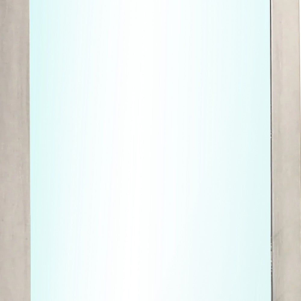 Nomi Dresser Mirror | 44’’ White Wash Rectangular Wood Frame BM339314