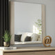 Nomi Dresser Mirror | 44" White Wash Rectangular Wood Frame