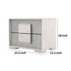 Nomi Nightstand | 2 Drawers and Melamine Top | Stone Gray Front | 24’’ BM339315