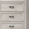 Miot Tall Dresser Chest | 4 Drawers w Metal Handles | White Wash Wood BM339316