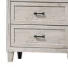Miot Tall Dresser Chest | 4 Drawers w Metal Handles | White Wash Wood BM339316