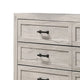 Miot Wide Dresser | 6 Drawers w Metal Handles | White Wash Wood BM339317