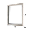 Miot Dresser Mirror | 39’’ Square Wood Frame | White Wash BM339318