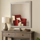 Miot Dresser Mirror | 39" Square Wood Frame | White Wash