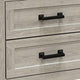 Miot Nightstand | 2 Drawers w Metal Handles | White Wash Wood | 24’’ BM339319