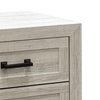 Miot Nightstand | 2 Drawers w Metal Handles | White Wash Wood | 24’’ BM339319