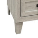 Miot Nightstand | 2 Drawers w Metal Handles | White Wash Wood | 24’’ BM339319