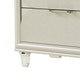 Zema Nightstand | 2 Drawers w Acrylic Handles | Silver Rubberwood | 30’’ BM339320