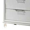 Dima Tall Dresser Chest | 4 Drawers w Acrylic Handles | White Rubberwood BM339321