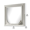 Dima Dresser Mirror | 38’’ | White Rubberwood | Embossed Panels w LED BM339322