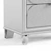 Dima Nightstand | 2 Drawers w Acrylic Handles | White Rubberwood | 24’’ BM339323