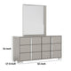 Suni Wide Dresser | Light Taupe Wood with UV Finish | 6 Drawers BM339325