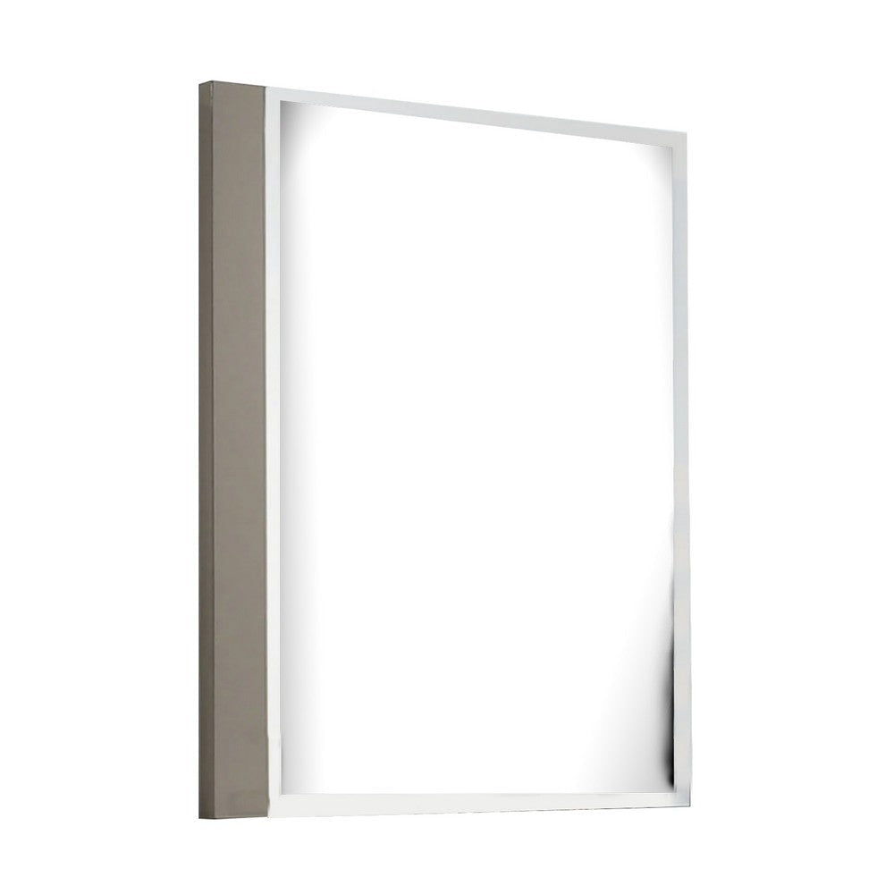 Suni Dresser Mirror | 40’’ | Sleek Light Taupe Wood | Frameless Design BM339326