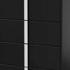 Suni Tall Dresser Chest | Piano Black Wood with UV Finish | 5 Drawers BM339328